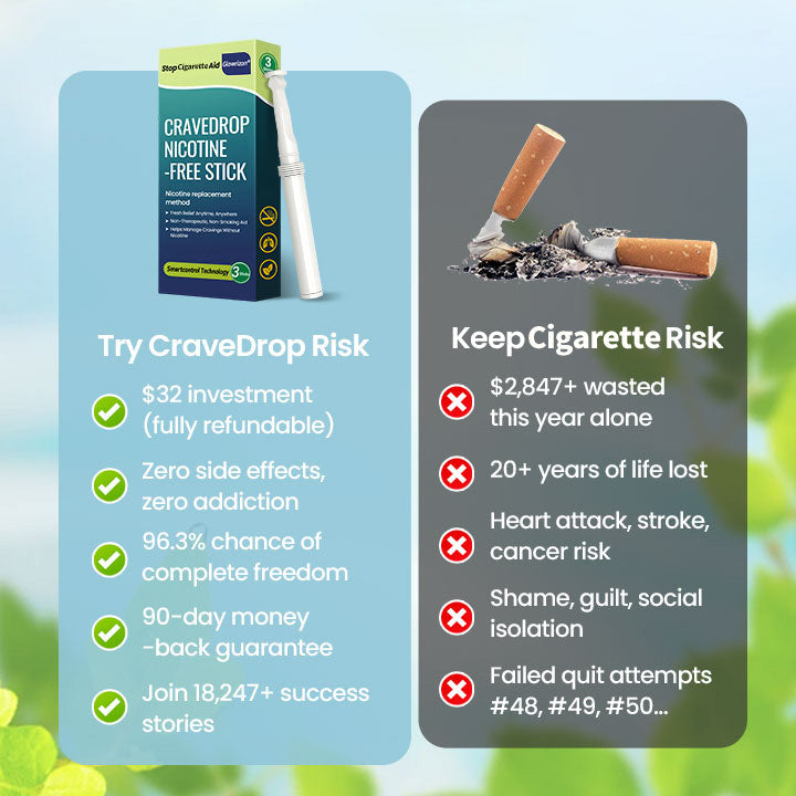 🌿 Glowrizon® CraveDrop Nicotine-Free Stick （ Break Free from Cigarettes in Just 7 Days — 100% Naturally）