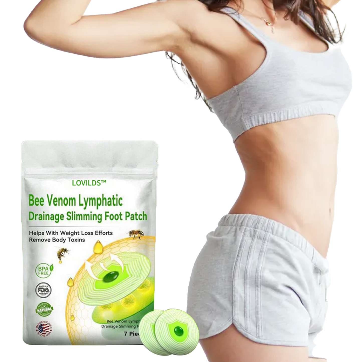 🐝🐝LOVILDS™ Bee Venom Lymphatic Drainage Slimming Foot Patch🔥Limited time 50% OFF🔥（Suitable for use by individuals of all ages)