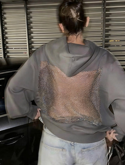 Crystal-Mesh Hoodie