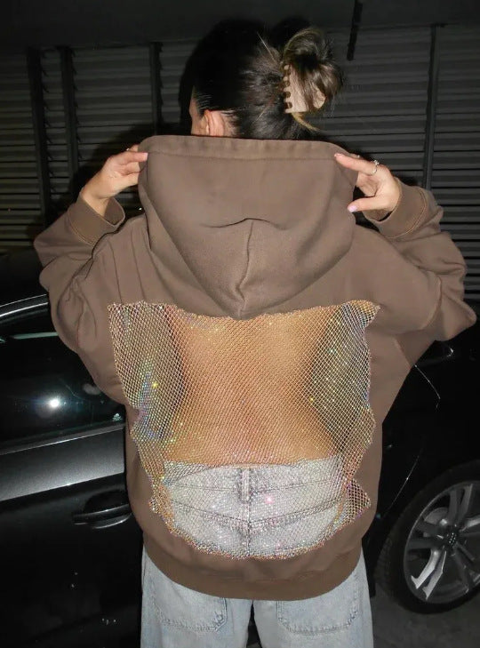 Crystal-Mesh Hoodie