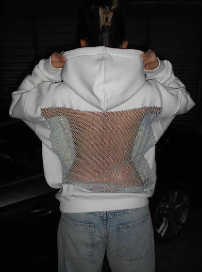 Crystal-Mesh Hoodie